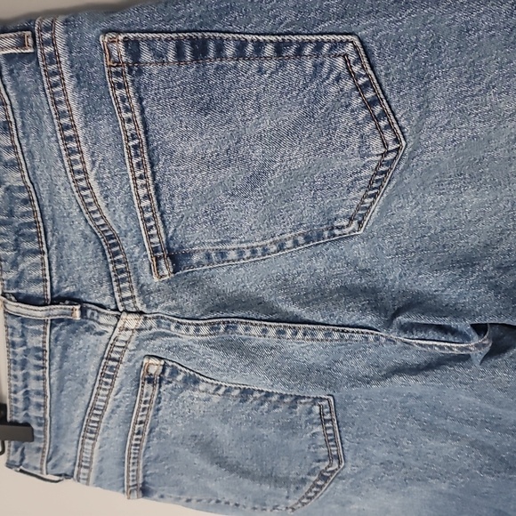 Top Shop Asos Women's Straight Fit Raw Hem Jeans - Picture 8 of 11